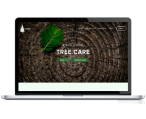 An image of the website for The Ethical Arborist, designed by Axess Web Design