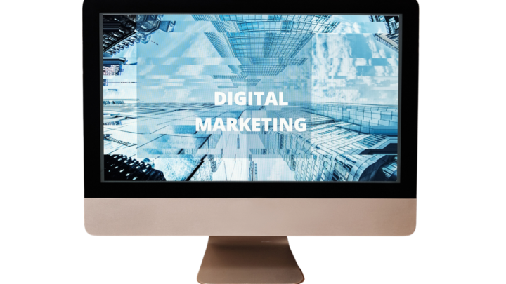 Desktop monitor displaying a digital marketing graphic for Axess Web Design Local SEO services Coeur d'Alene