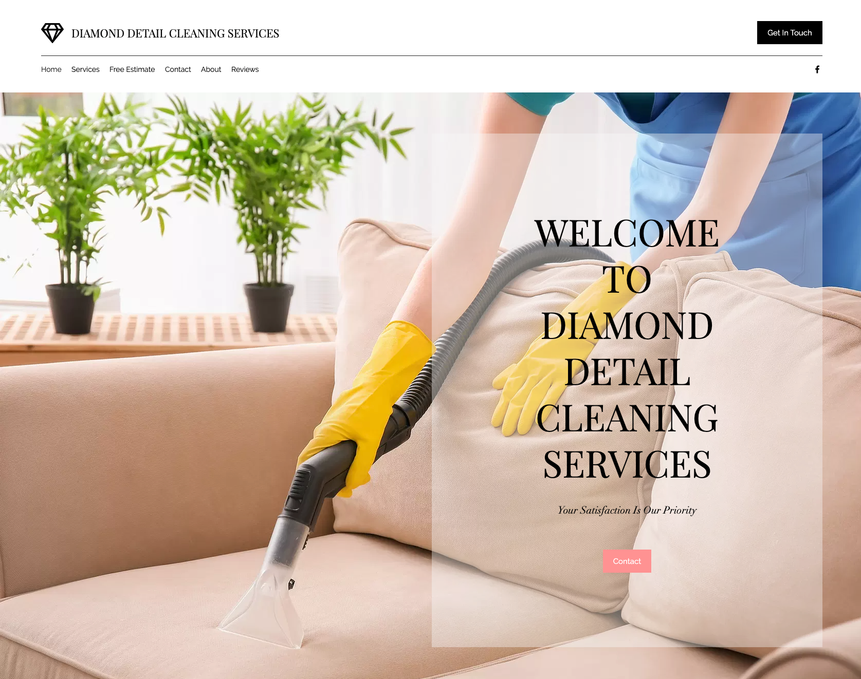 Diamond Detail Cleaning Services website designed by Axess Web Design